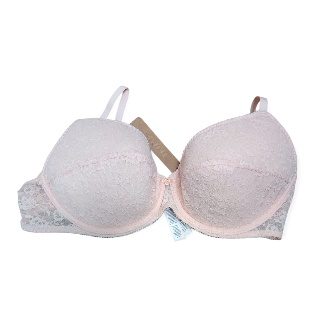 NWT Skims Vintage Bra Primrose Pink Lace Full Cup Lined Retro Feminine Size 38B - Picture 4 of 8